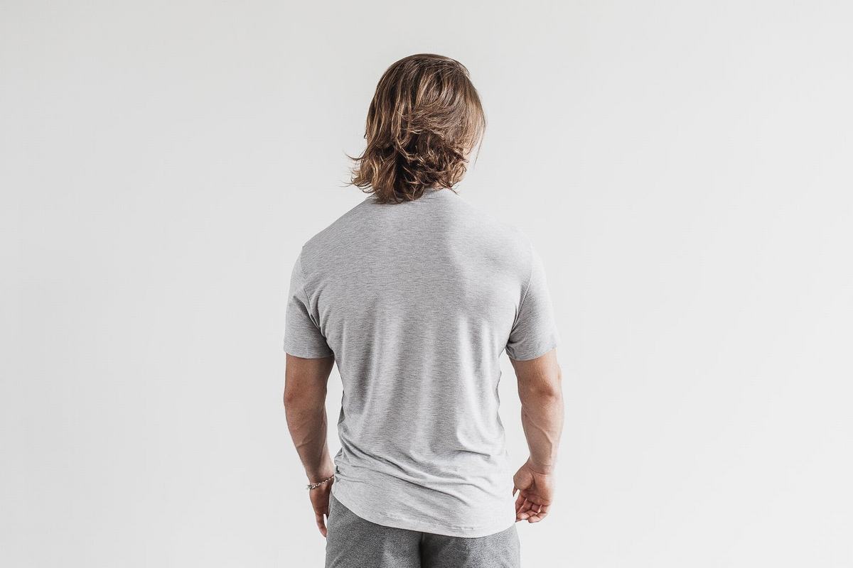 T-Shirt Nobull Homme Grise Clair | GS3548029