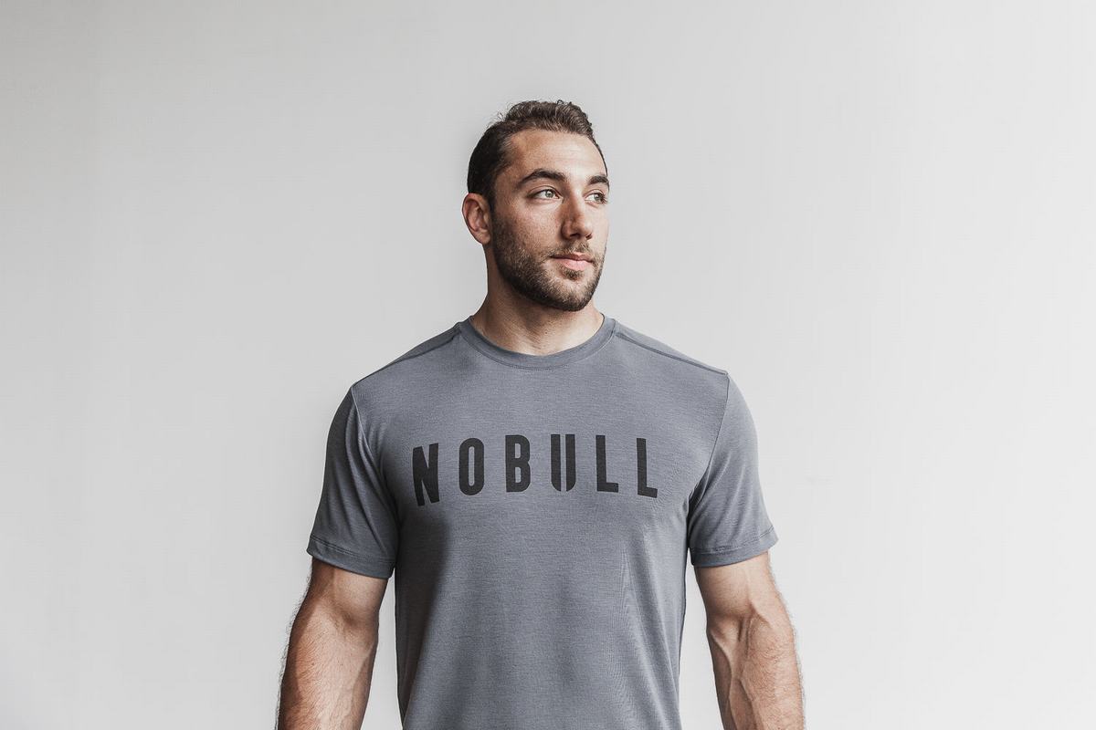 T-Shirt Nobull Homme Grise Foncé | ET7236150