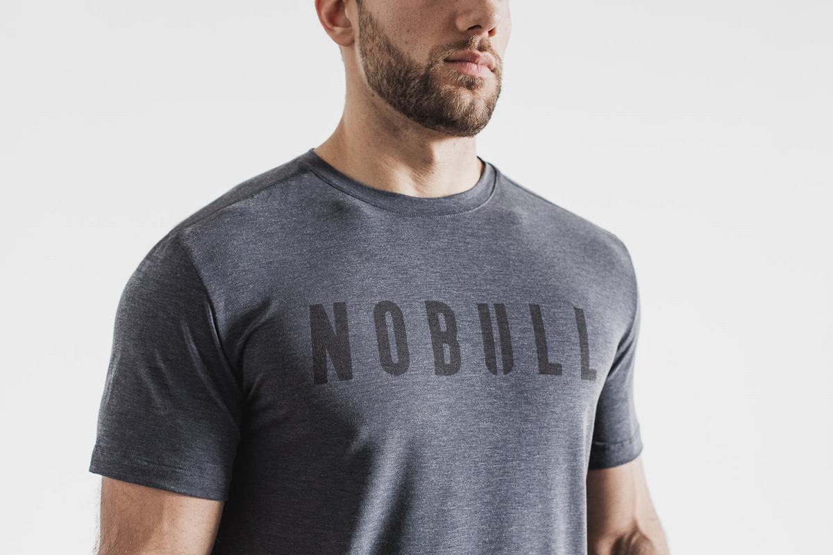 T-Shirt Nobull Homme Grise Foncé | PF3165097