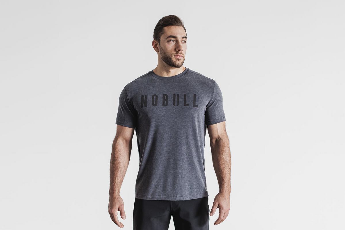 T-Shirt Nobull Homme Grise Foncé | PF3165097