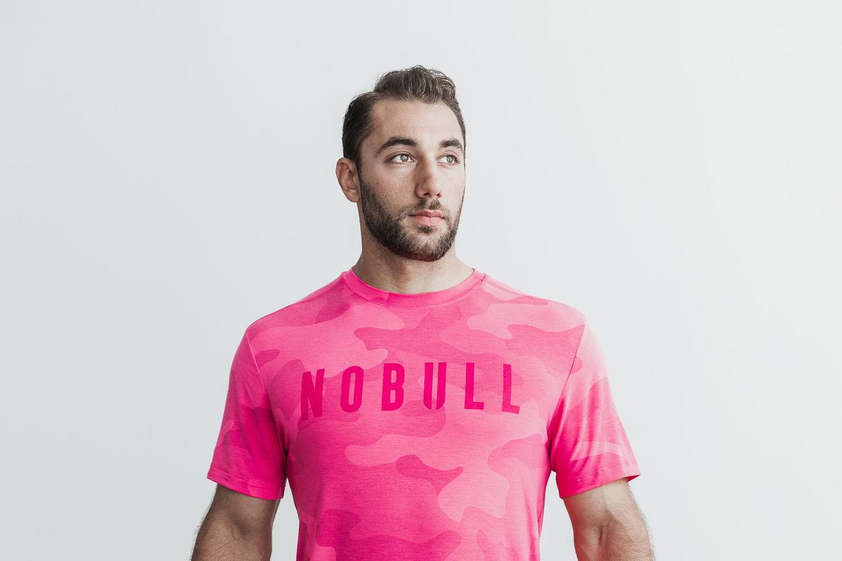 T-Shirt Nobull Homme Jaune Camouflage | CU1679842