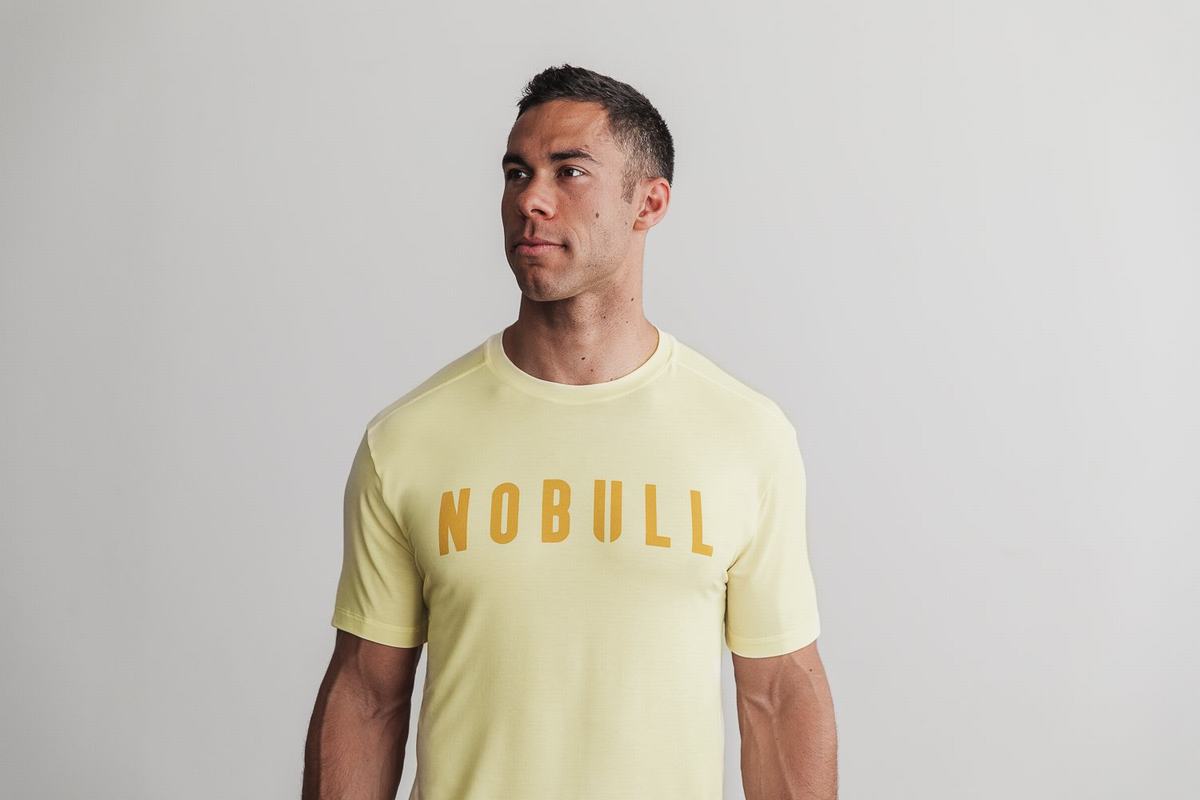 T-Shirt Nobull Homme Jaune | DV5869134