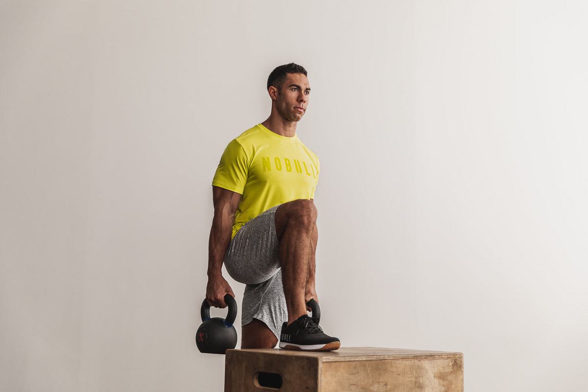 T-Shirt Nobull Homme Jaune | PY6259748