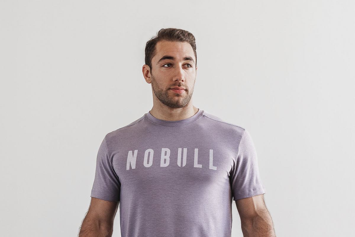 T-Shirt Nobull Homme Lavande | QO4693807