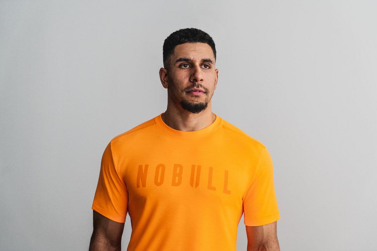 T-Shirt Nobull Homme Orange | FR3812479