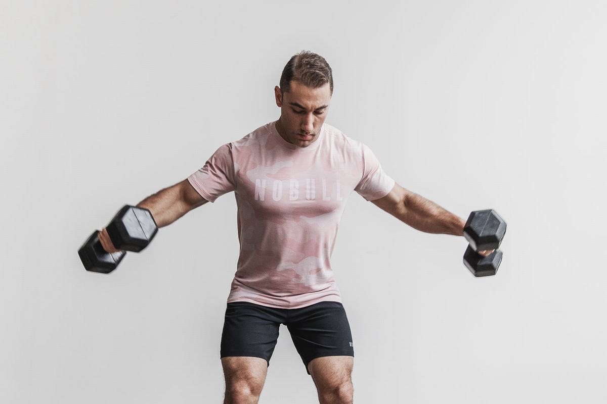 T-Shirt Nobull Homme Rose Camouflage | DZ1620973