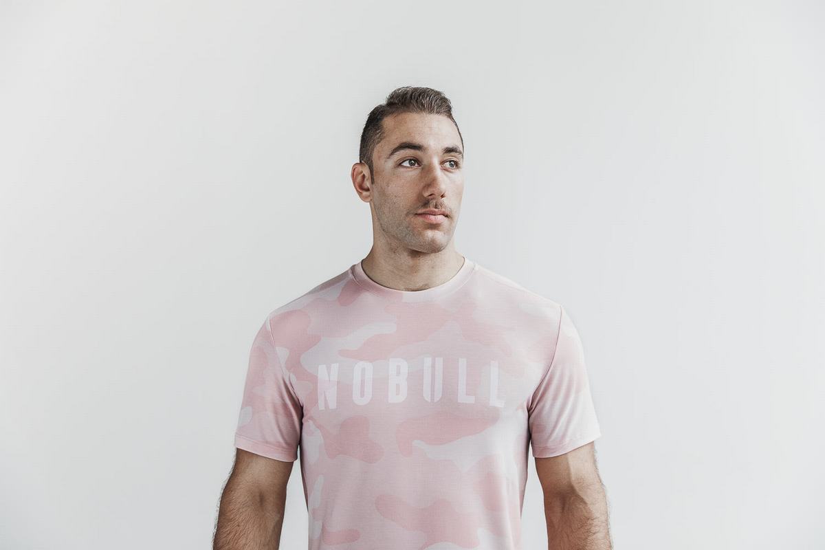 T-Shirt Nobull Homme Rose Camouflage | DZ1620973