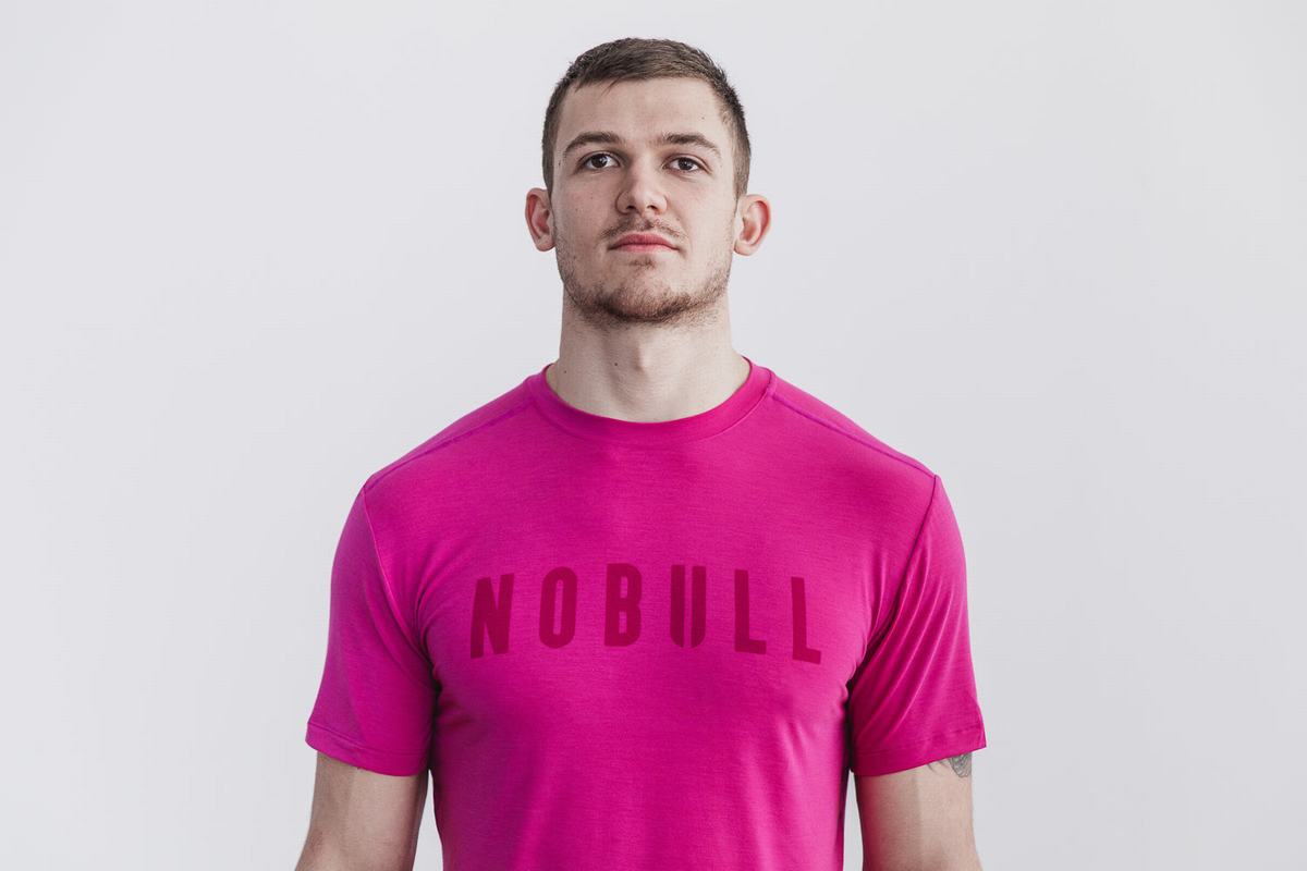 T-Shirt Nobull Homme Rose | RZ8517324