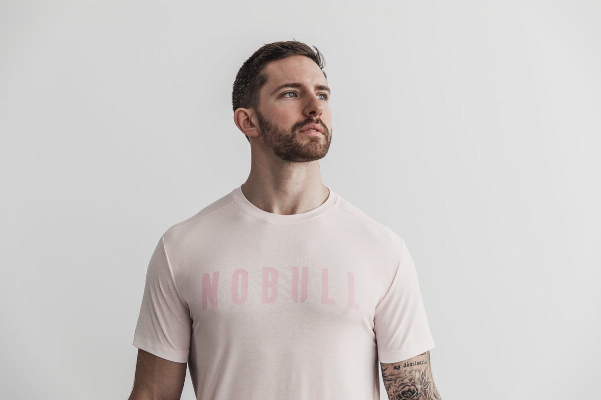 T-Shirt Nobull Homme Rose | UW9802417