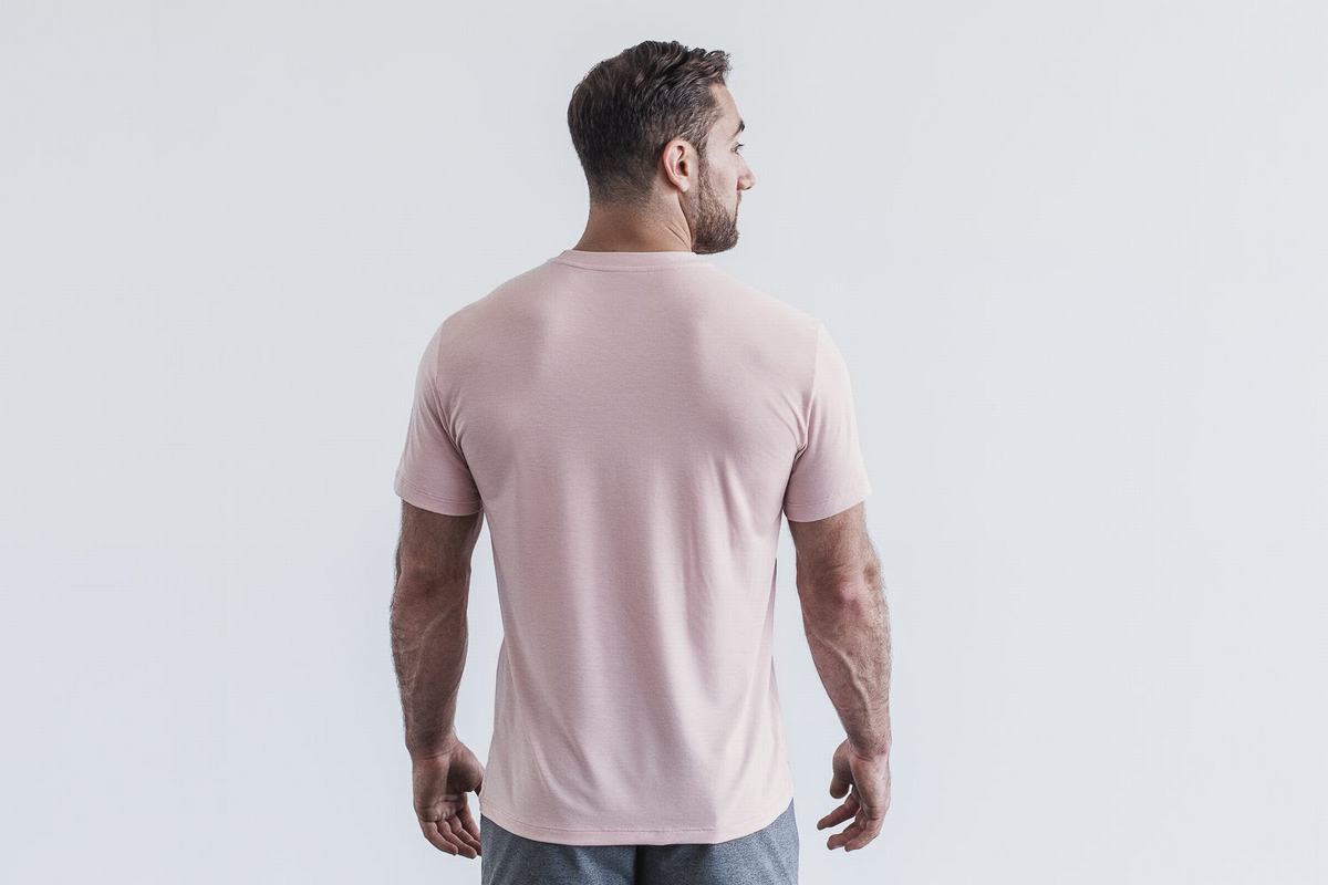 T-Shirt Nobull Homme Rose | VJ7910628