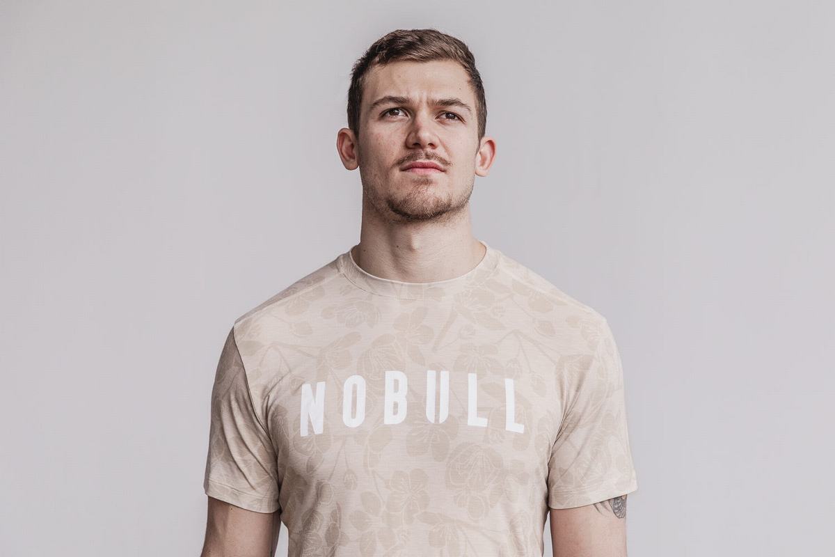 T-Shirt Nobull Homme Rose | VQ3450971