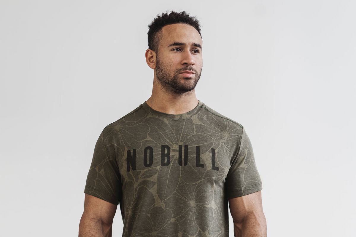 T-Shirt Nobull Homme Vert | MA5897312
