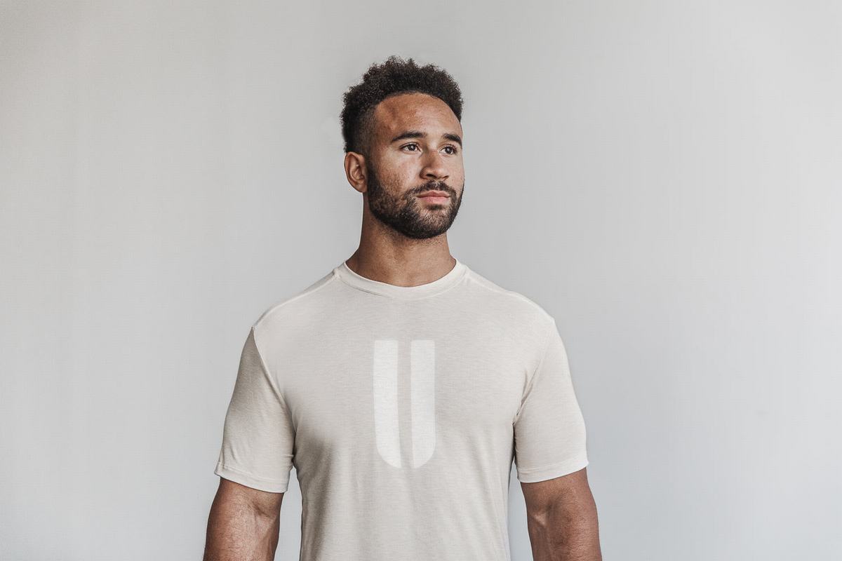T-Shirt Nobull Horns Homme Beige | BU9528347