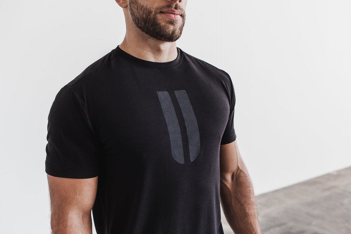 T-Shirt Nobull Horns Homme Noir | BD0173692
