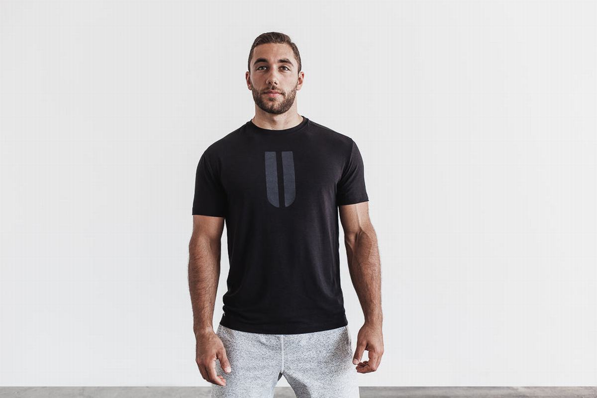 T-Shirt Nobull Horns Homme Noir | BD0173692
