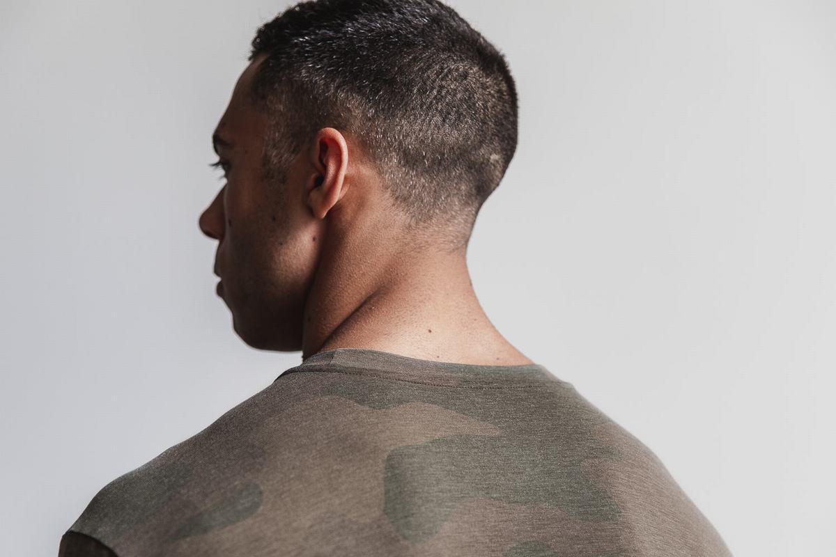 T-Shirt Nobull Horns Homme Vert Camouflage | NR9536274