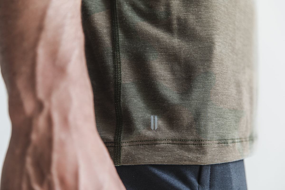 T-Shirt Nobull Horns Homme Vert Camouflage | NR9536274