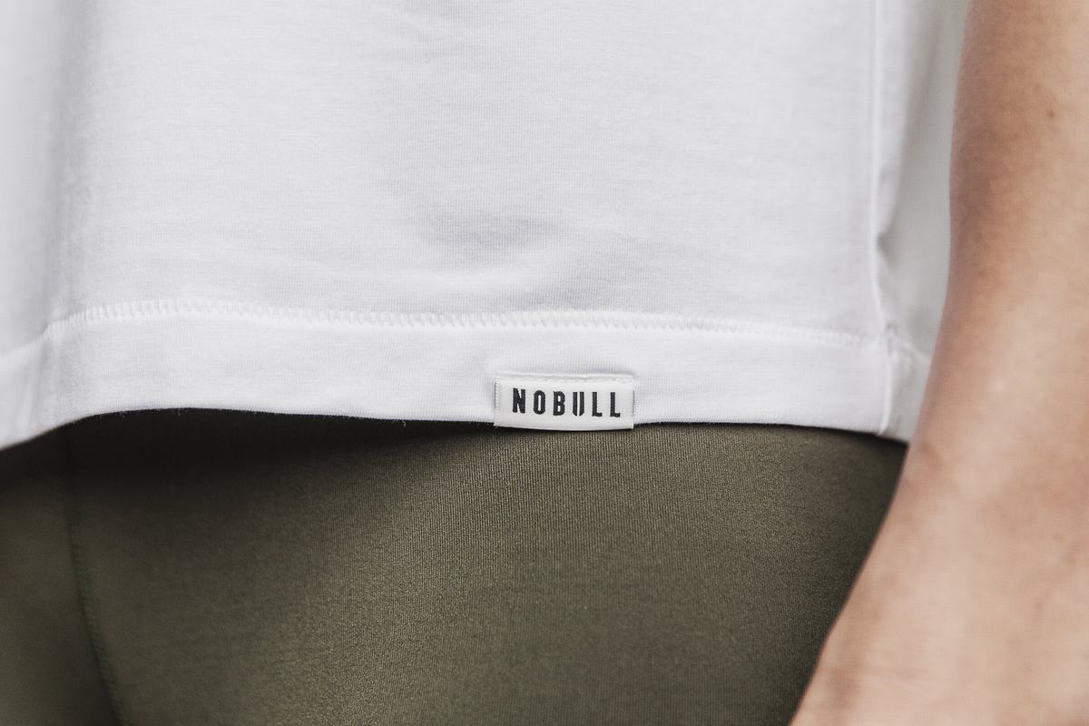 T-Shirt Nobull Lightweight Boxy Femme Blanche | QA4029836
