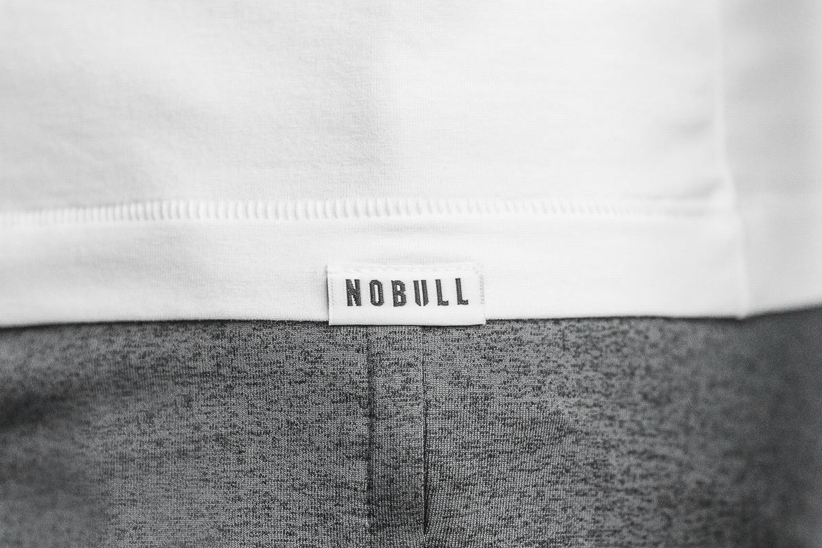T-Shirt Nobull Lightweight Henley Homme Blanche | RN5497260