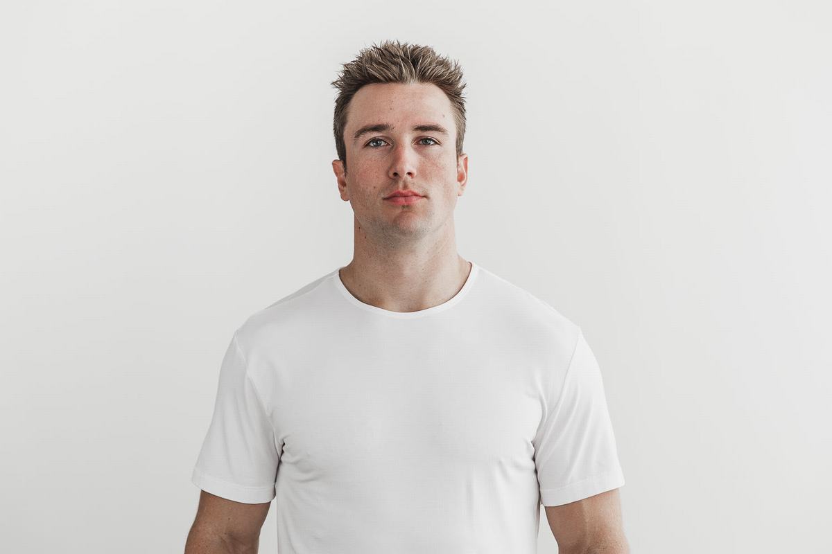T-Shirt Nobull Lightweight Homme Blanche | XP9048563