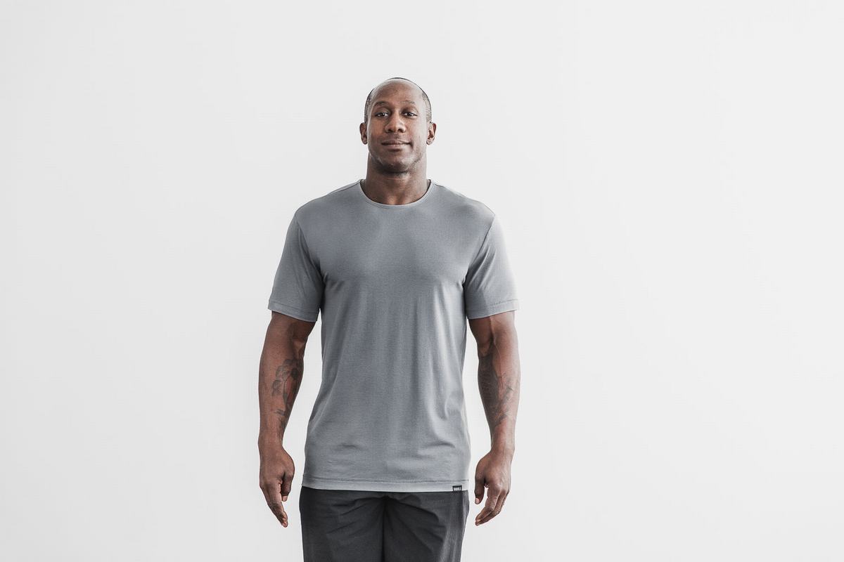 T-Shirt Nobull Lightweight Homme Grise Foncé | QJ1370485