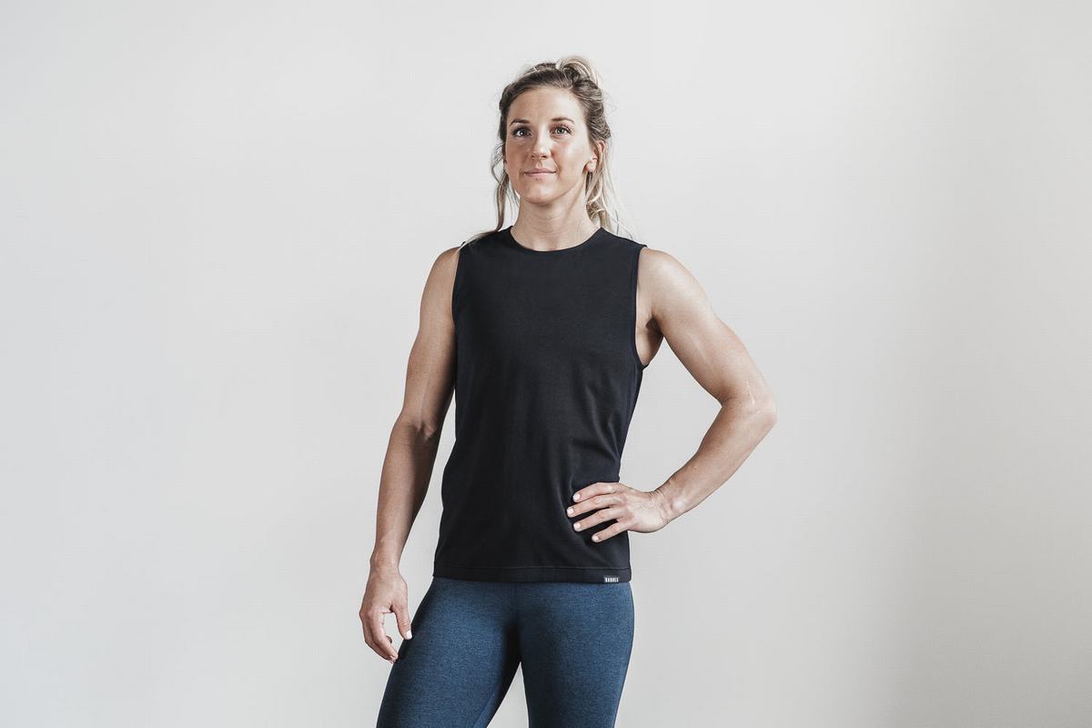 T-Shirt Nobull Lightweight Sans Manches Femme Noir | AM7658120