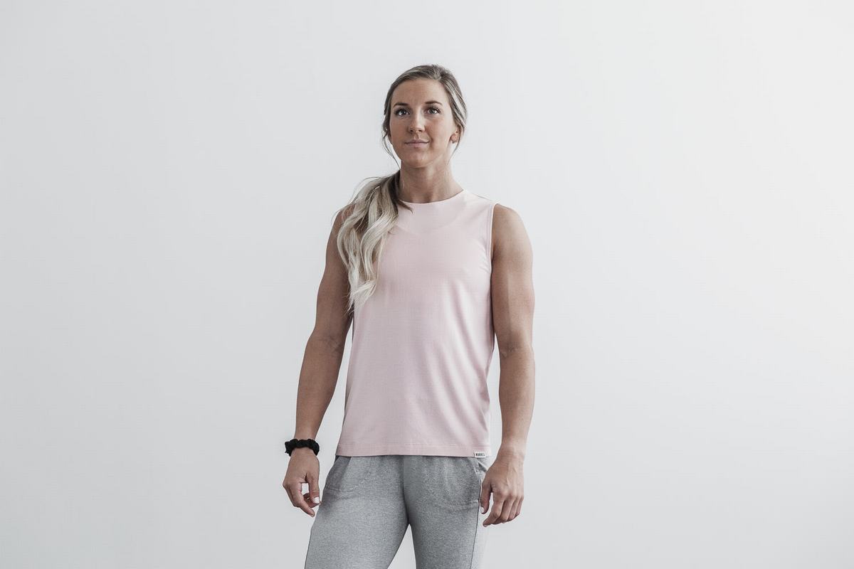 T-Shirt Nobull Lightweight Sans Manches Femme Rose | BT2896143