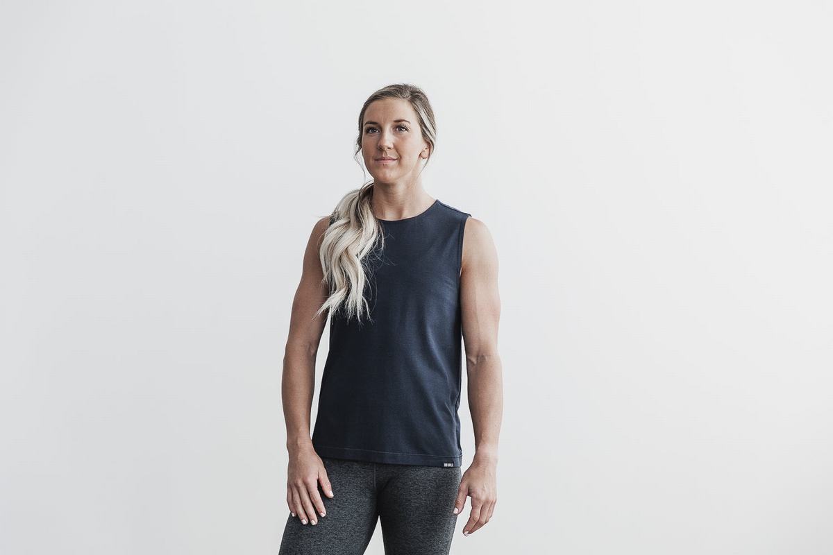 T-Shirt Nobull Lightweight Sans Manches Femme Bleu Marine | IG1029746