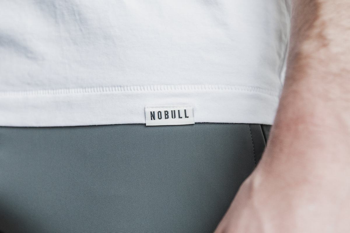T-Shirt Nobull Lightweight Sans Manches Homme Blanche | TE8370492