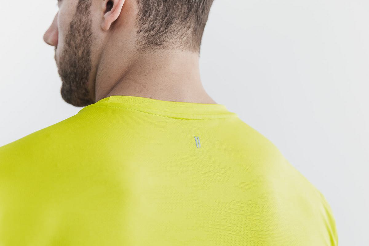 T-Shirt Nobull Lightweight Textured Homme Jaune Camouflage | RX9168750