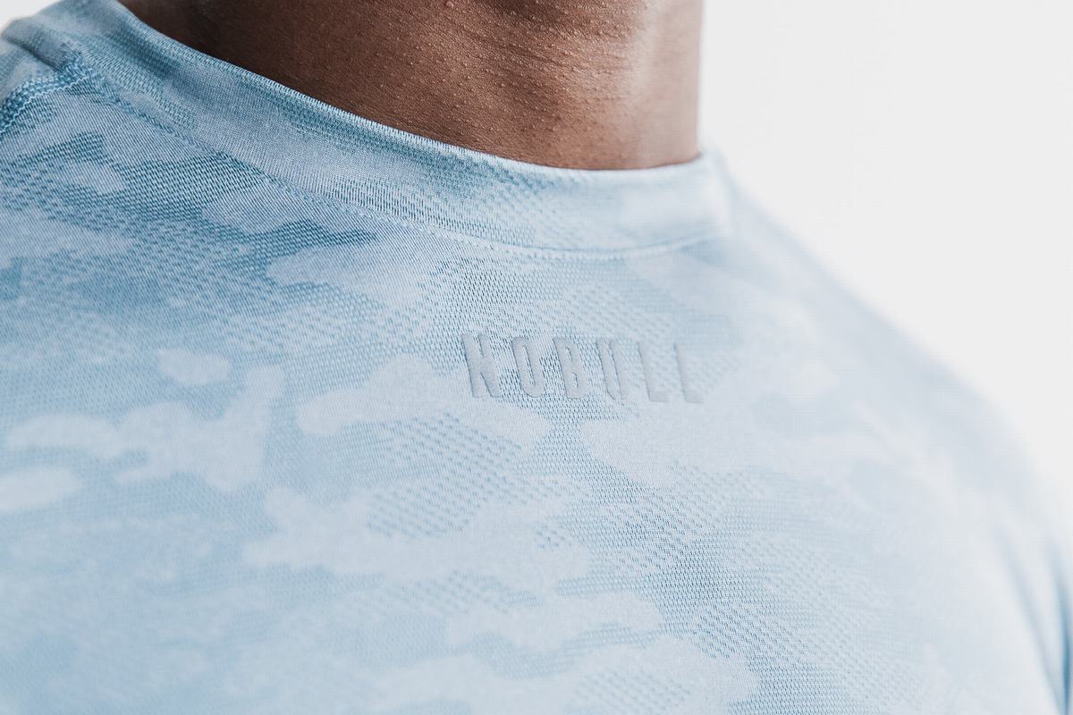 T-Shirt Nobull Lightweight Textured Homme Camouflage | YN0695473