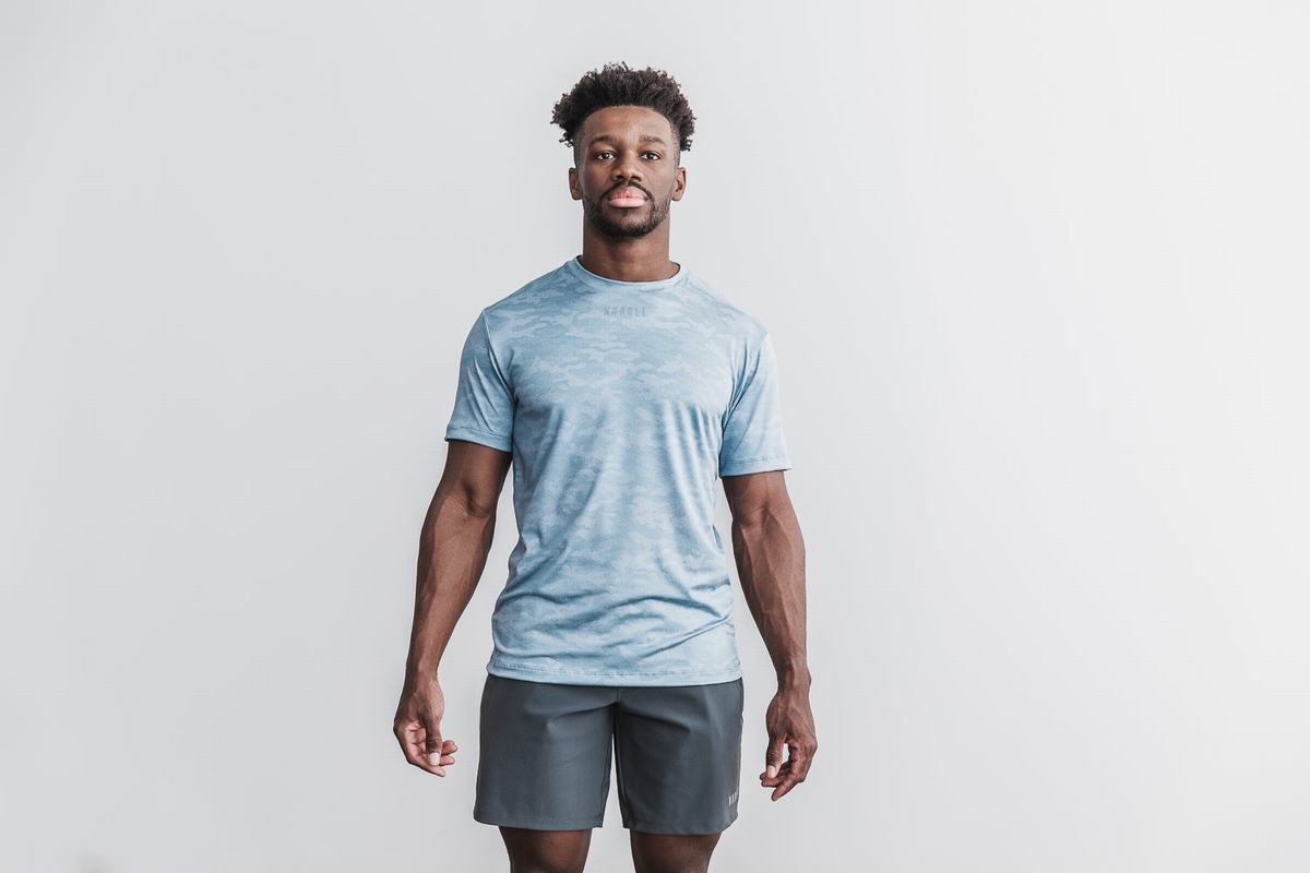 T-Shirt Nobull Lightweight Textured Homme Camouflage | YN0695473