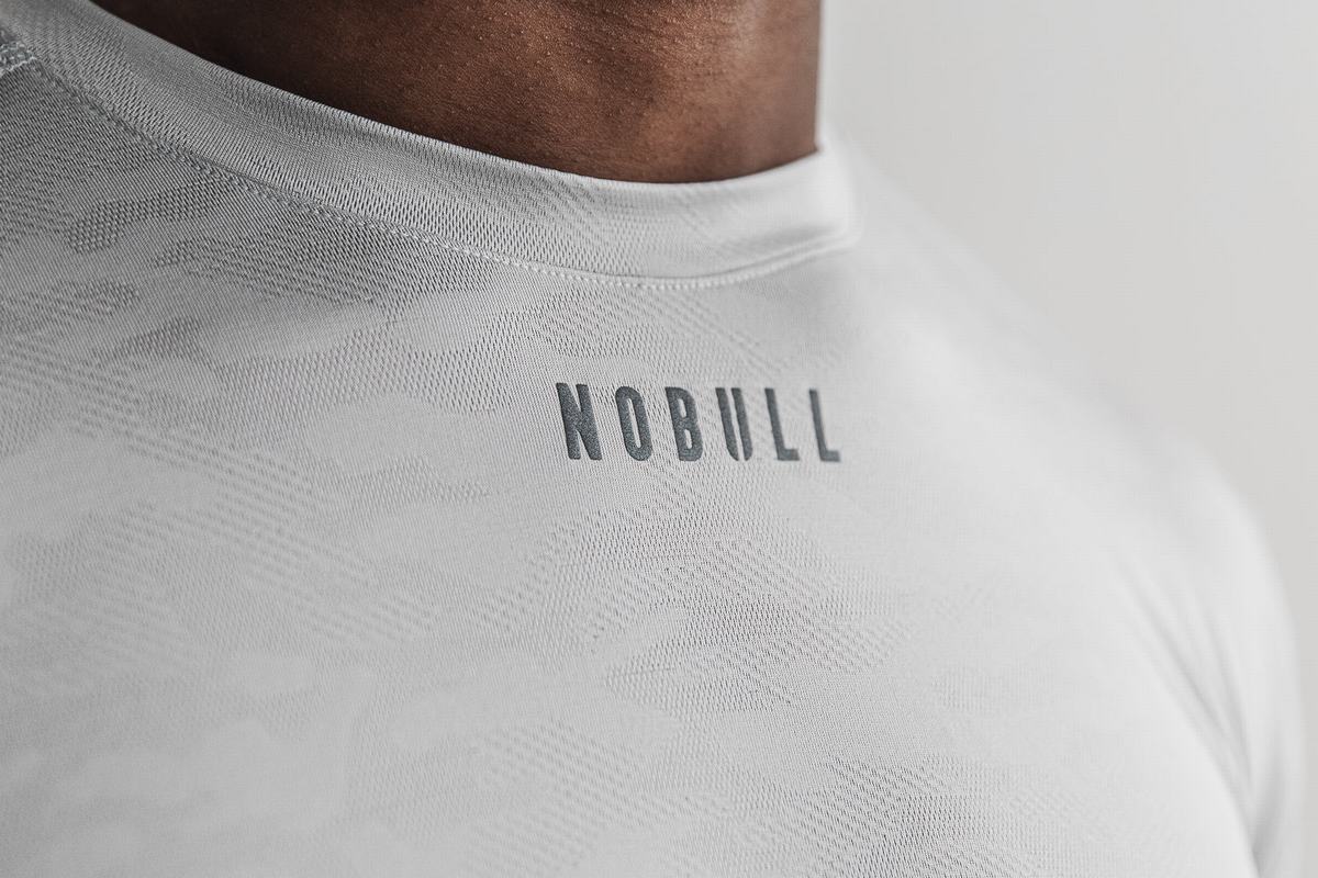 T-Shirt Nobull Lightweight Textured Homme Camouflage | YP4502978