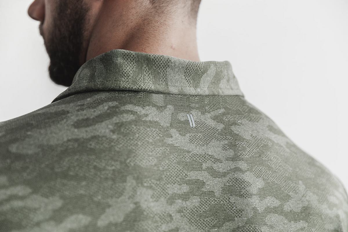 T-Shirt Nobull Lightweight Textured Polo Homme Camouflage | JU0372159