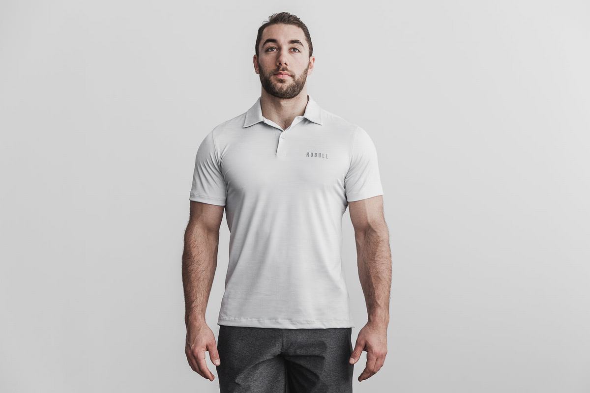 T-Shirt Nobull Lightweight Textured Polo Homme Camouflage | MN3276419