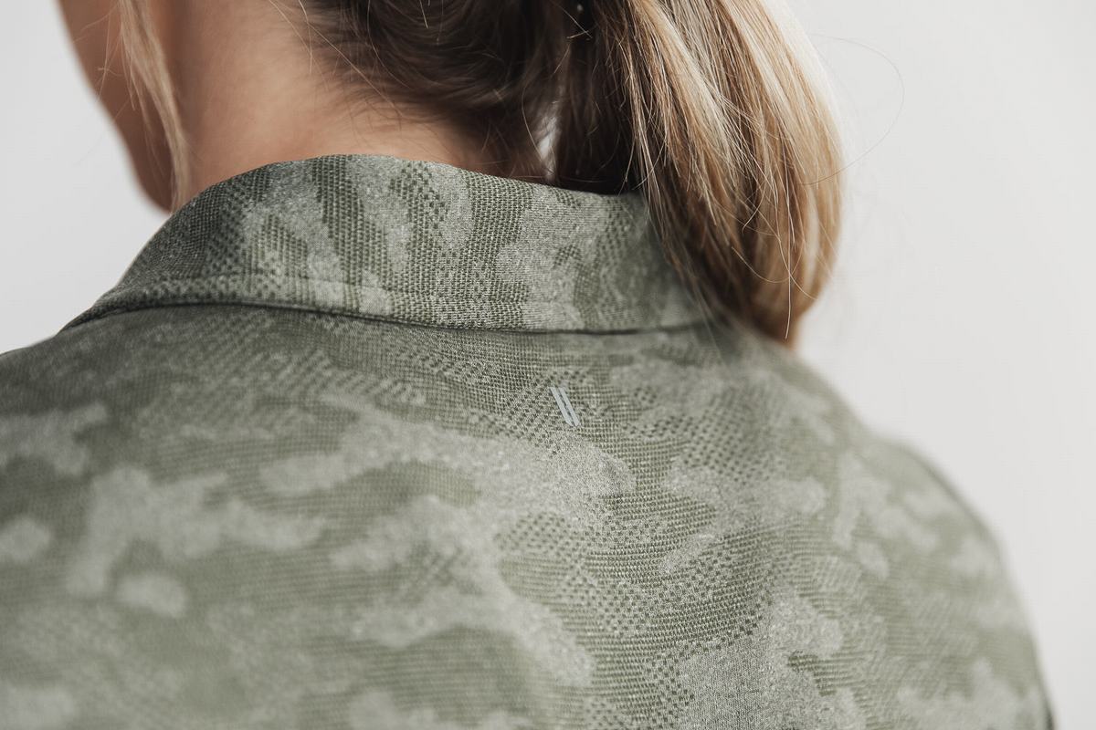 T-Shirt Nobull Lightweight Textured Polo Femme Camouflage | YL4816375