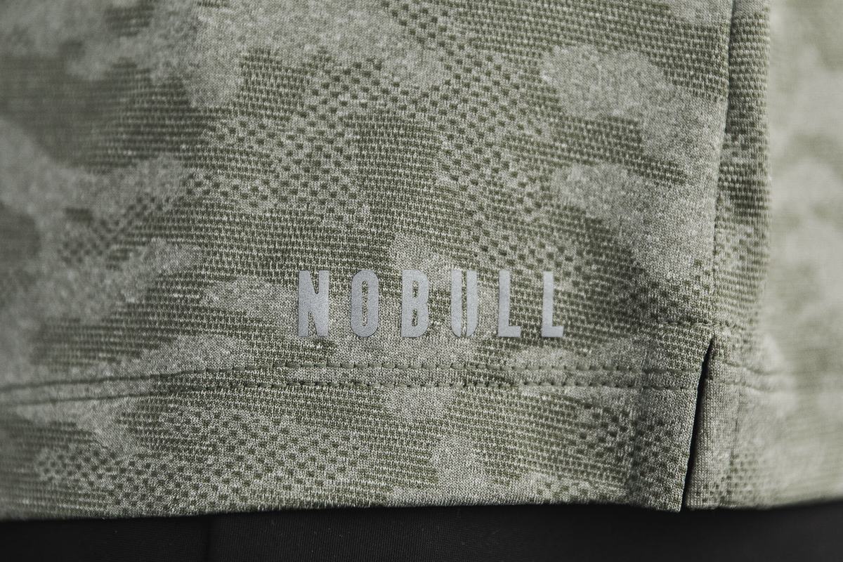 T-Shirt Nobull Lightweight Textured Polo Femme Camouflage | YL4816375