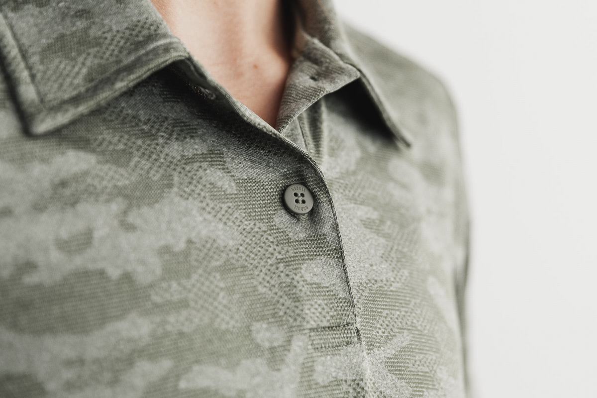 T-Shirt Nobull Lightweight Textured Polo Femme Camouflage | YL4816375