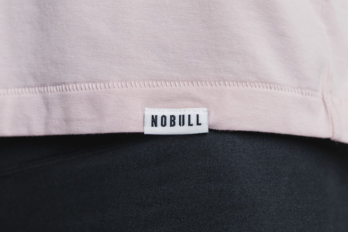 T-Shirt Nobull Lightweight V-Neck Femme Rose | MZ4715823
