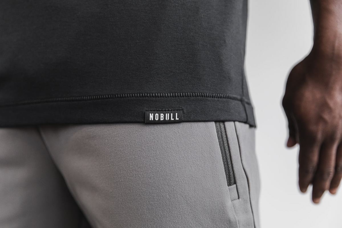 T-Shirt Nobull Lightweight V-Neck Homme Noir | HT4382561