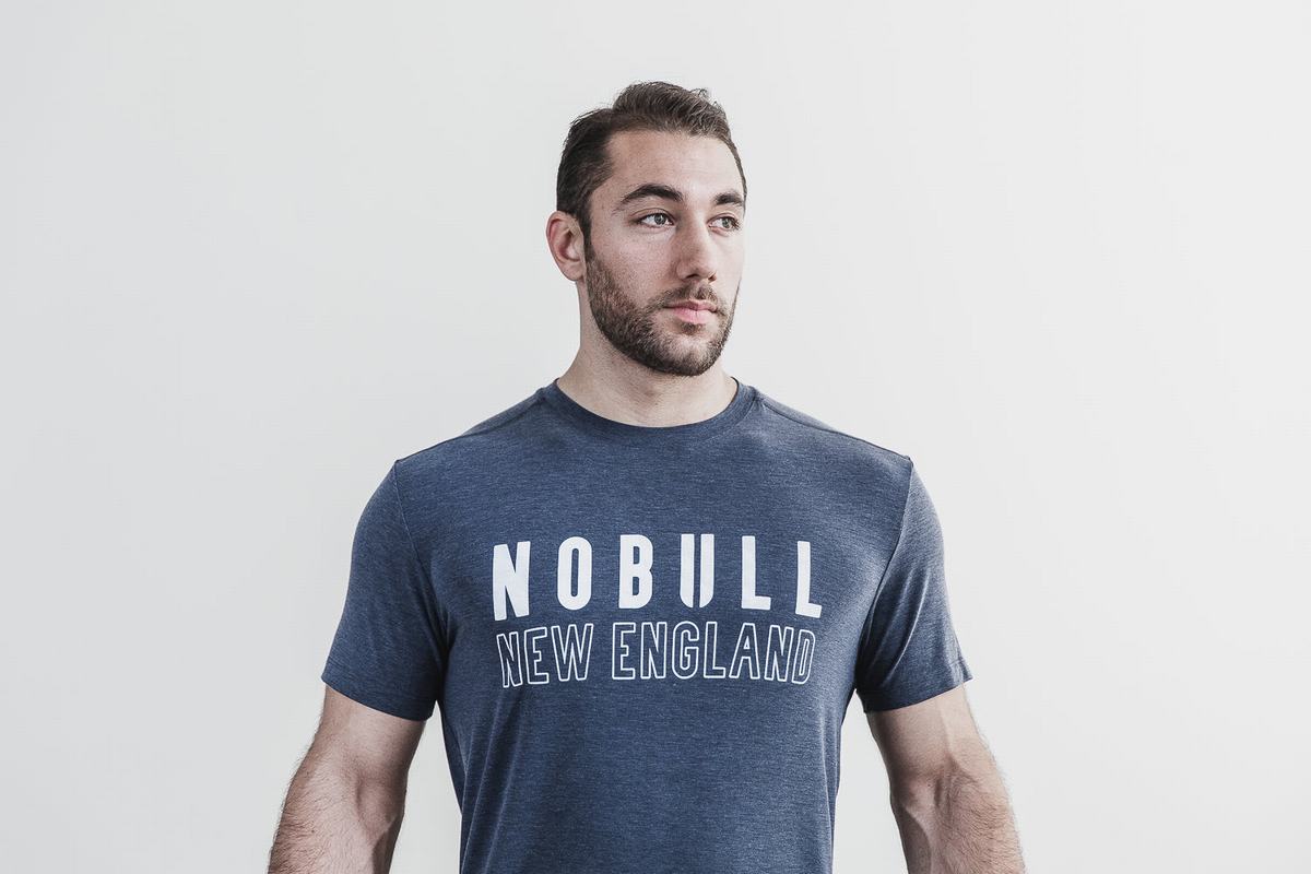 T-Shirt Nobull New England Homme Bleu Marine | QN8926401