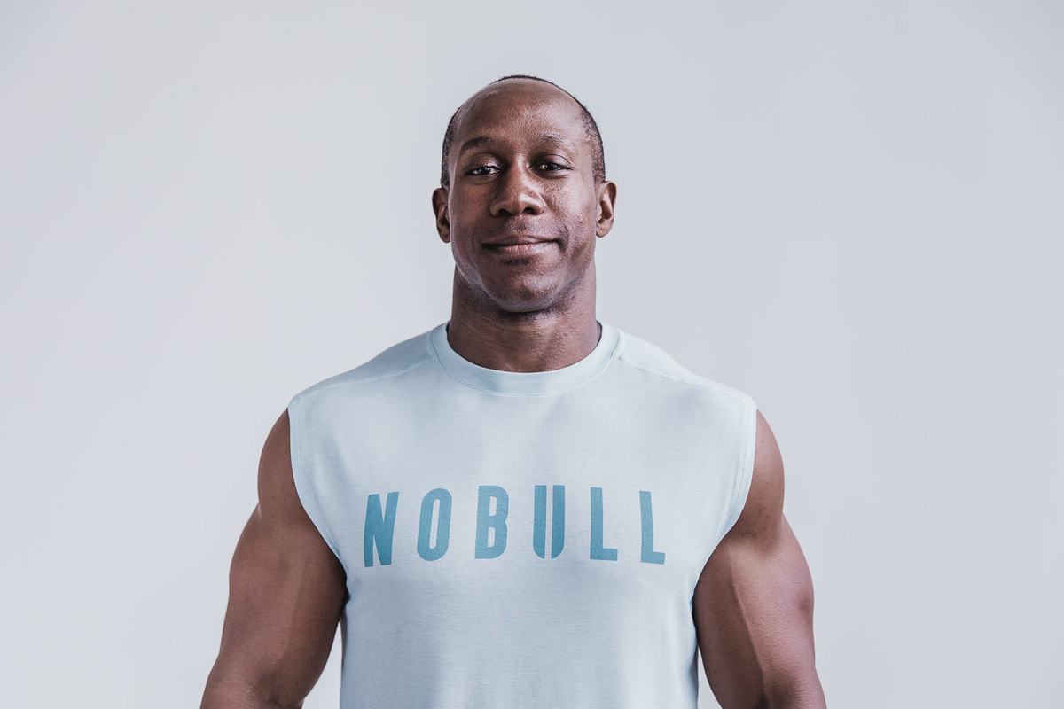 T-Shirt Nobull Sans Manches Homme Bleu | HC3478059
