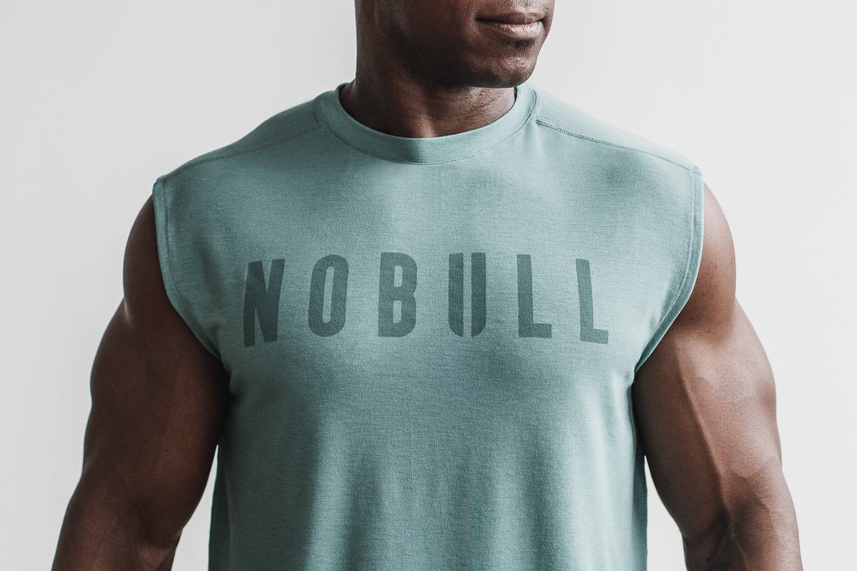 T-Shirt Nobull Sans Manches Homme Bleu | TE9260387