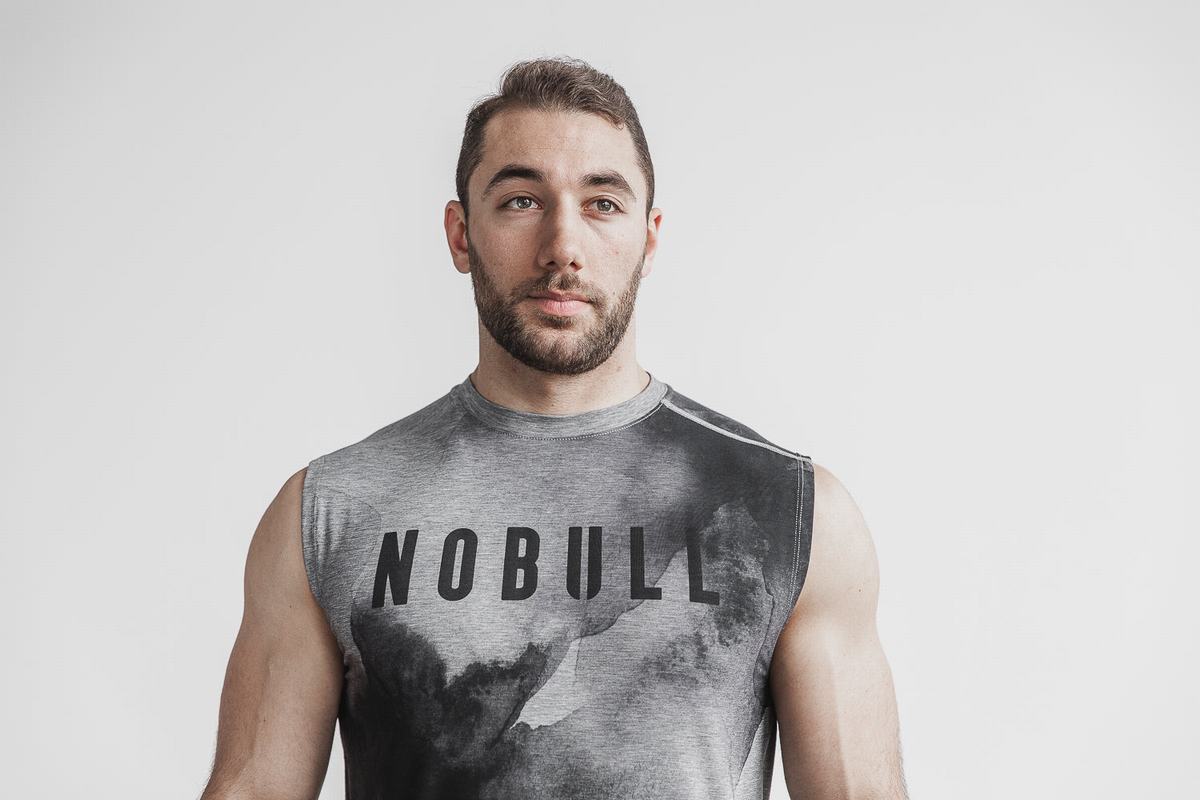 T-Shirt Nobull Sans Manches Homme Grise | NV3486591