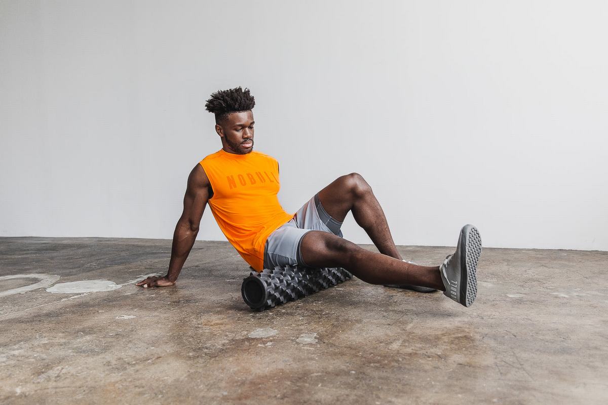 T-Shirt Nobull Sans Manches Homme Orange | JA6249387