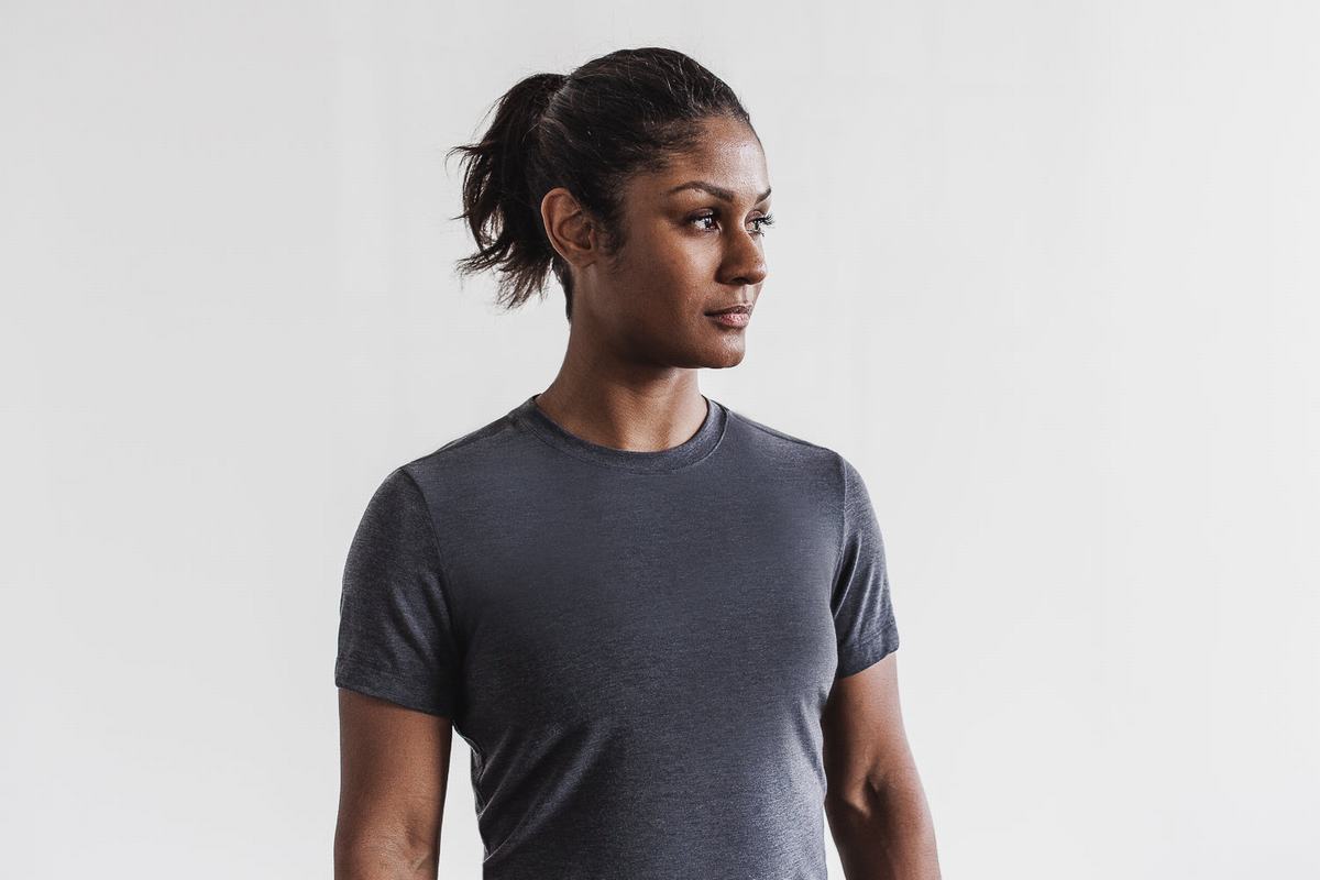 T-Shirt Nobull Team Femme Grise Foncé | QF5610472