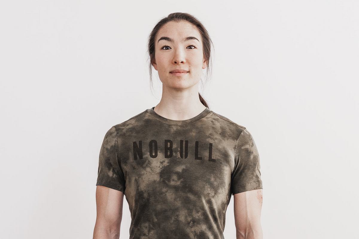 T-Shirt Nobull Tie-Dye Femme Vert | TC0872965