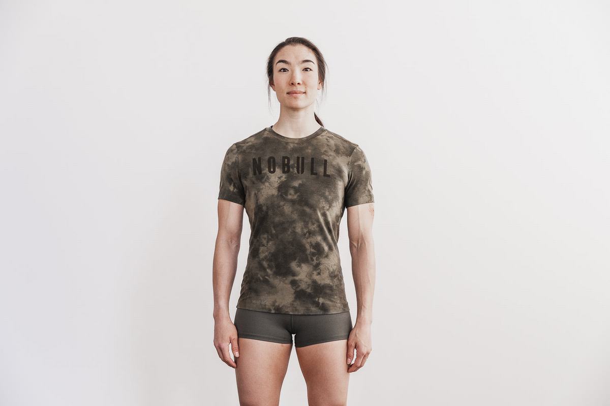T-Shirt Nobull Tie-Dye Femme Vert | TC0872965
