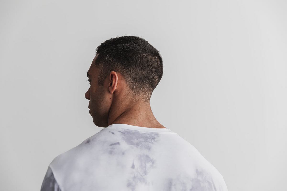 T-Shirt Nobull Tie-Dye Homme Blanche | LF0451638