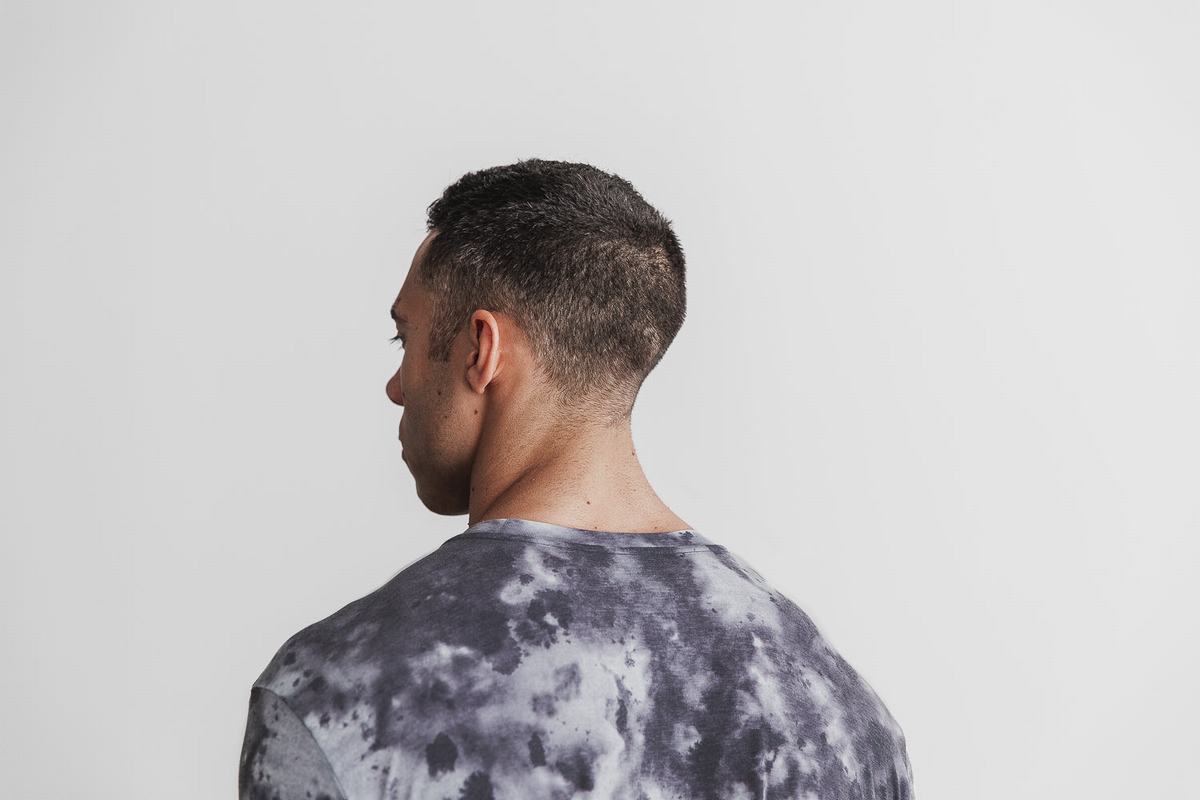 T-Shirt Nobull Tie-Dye Homme Blanche Noir | NC8650913